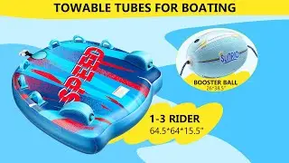 Sunrio towable tube for boating 1-3 Rider and booster ball
