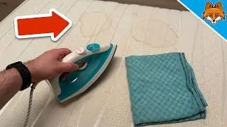 Limpiar el colch&oacute;n con una plancha💥(las manchas desaparecen en segundos)🤯