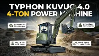 TYPHON KUVUO 4.0 | 4-Ton Power with Kubota D1703 Engine & AC/ Heater Cabin | TYPHON MACHINERY