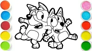 Bluey and Bingo Drawing, Painting & Coloring For Kids and Toddlers_ Easy Art