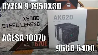 Сборка ПК-системы Steel Legend на базе Ryzen 9 7950X3D и ASRock X670E AGESA 1007b