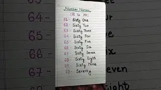 number names 61 to 70||number names with spelling||Little Club||@LittleClub227