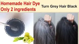 Amla Hair Dye at Home | Homemade Hair Dye using  2 ingredients |Natural hair turn grey hair to black