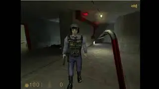 Half-Life gameplay on Windows 98