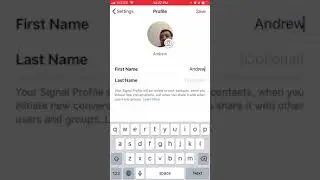 How to CHANGE NAME on SIGNAL?