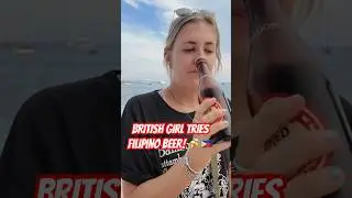 British Girl Tries FILIPINO BEER! 🇵🇭🍻 #philippines #filipino #redhorse #travelshorts #philippine