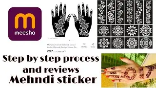 Mehndi sticker | step by step process | under 100 rs | Music: Happy Ukulele Musician: Marphologiya