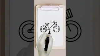 Как легко нарисовать велосипед