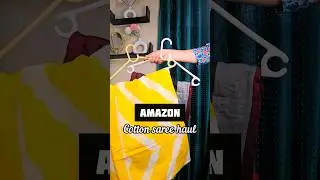 Amazon cotton saree haul💥 #amazonhaul #amazon #amazonfinds #saree #sareehaul #cotton #shorts #haul
