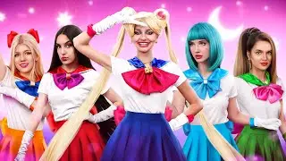 Venus, Jupiter, Mars and Mercury Girls in Real Life! I Became Sailor Moon
