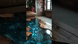 🔥 Insane Waterfall Coffee Tables: Wood & Epoxy Masterpieces! 🔥 #homedesign #interiordesign