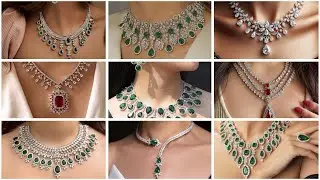 Diamond Necklace Design | gale ke diamond sets design | latest diamond choker set 2024