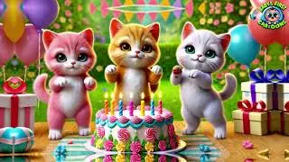 Funny Cat Dancing Videos 4K | Happy Birthday Songs Remix @BabyFirstCartoons #birthdaycelebration