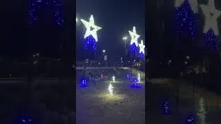 Pigeon forge Christmas light trail from the island to the old mill district 