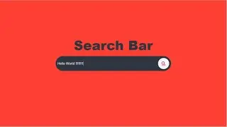 Stunning Search Bar Using HTML & CSS and FontAsome Icon