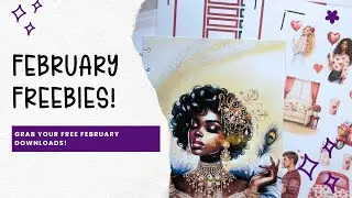 Plan With Me 💕 | February planner Freebies & Perks  - Free Stickers, Downloads & More