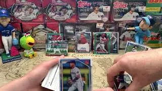 Rippin' a Bowman 2024 Jumbo Hobby Box 3 autograph cards per box.