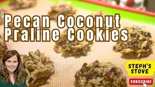 Pecan Coconut Praline Cookies - EASY No Bake Gluten Free Recipe - Steph&rsquo;s Stove