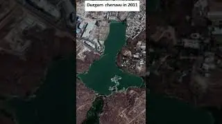 Durgam cheruvu, Hyderabad in 1966 vs 2011.#hyderabad #oldvsnew #lake
