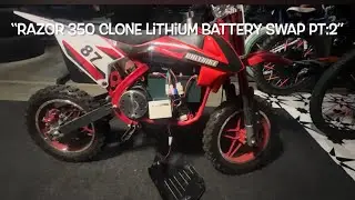 😱 Razor 350 Clone Lithium Battery Swap PT:2 (E-Moto Upgrade) #SKo_o #unlicensedassassin #emoto