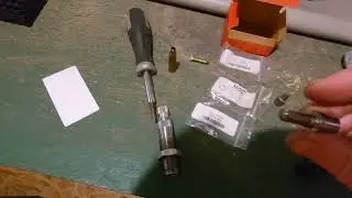Lee expansion die and NOE expander plug to fit oversized gas checked cast bullets into cases 6.5x55