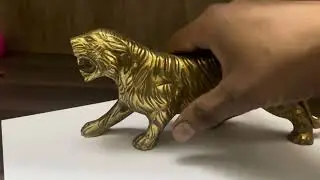 BRASS TIGER ANIMAL FIGURES #animalfigurines #brasstiger