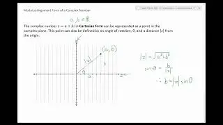 Modulus-Argument Form of a Complex Number