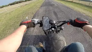 Coleman CT200U-EX Minibike Top Speed Test Throttle Stop Removed
