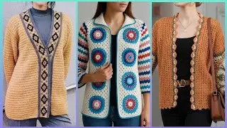New Women Knitted Cardigan Sweaters Design 2026/Crochet Winter Jacket