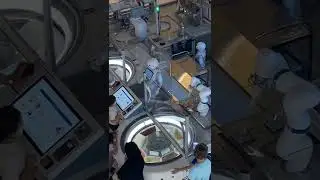 ROBOTS AT WORKS | ICE CREAM SHOP OPERATED BY ROBOTS #quokkaroboticgelato #icecream #robotics #shorts