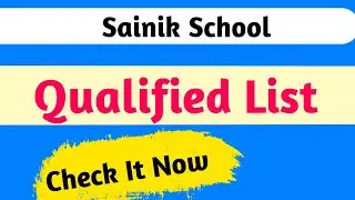 Sainik School Qualified list 2022 | Sainik school Merit list 2022 | How to Check Qualified list
