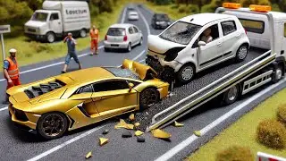 Hot Wheels Diecast Lamborghini Crash Test &ndash; Epic Tow Truck Collision!