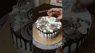simple design chocolate cake decoration ideas | chocolate cake design ideas #shorts #reels #cake