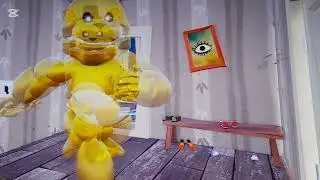 Mangle Plays Hello Neighbor, ft The Flying Fredbear 