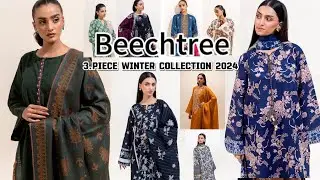 Beechtree winter 20243 piece khaddar collection #wintercollection2024 #khaddardresses #dressdesigns