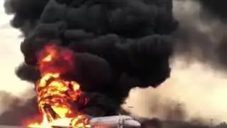 Пожар "Суперджета" в Шереметьево 5.05.2019