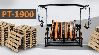 Pallet nailing table [ Pneumatico PT-1900 ]  - fast way to make pallets  ||  ENG