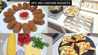 💥தமிழில்~KFC Veg Chicken Nuggets | Flower Cheese Garlic Bread | New Recipes #home