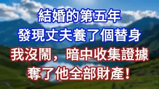 結婚的第五年，發現丈夫養了個替身，我沒鬧，暗中收集證據，奪了他全部財產！#言情故事#情感故事#家庭故事#小說#戀愛#婚姻