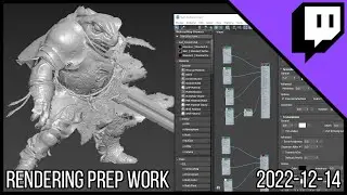 3D Character Sculpting - Marco Plouffe's Twitch Stream of 2022-12-14 - Render Prep Work