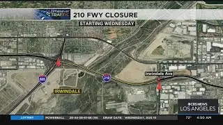 Extended 210 Freeway closure planned for next week