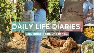 Daily life Diaries🐌 Babysitting//unboxinghaul.