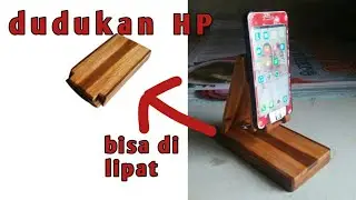 dudukan HP dari kayu//phone holder wood DIY