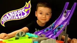 Hot Wheels Split Speeders Blade Raid 2016. Трек Трасса Хот Вилс Пилоблок на русском. Кока Туб