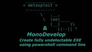 Kali Linux  Metasploit & Monodevelop Create fully undetectable EXE using powershell command line