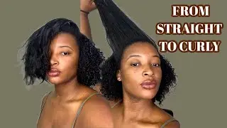 Wash & Go on Straight Hair | Watch My Curls Revert With NO HEAT DAMAGE!
