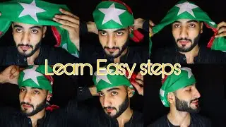 How to tie beautiful PTI flag in Shemagh look for Islamabad Jalsa of Imran Khan | Amaan Ullah