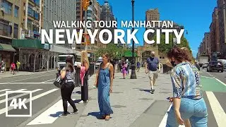 [4K] NEW YORK CITY - Columbus Circle, Lincoln Center, Lincoln Square, Upper West Side, Manhattan USA
