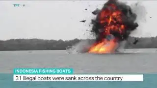 31 illegal fishing boats sank across Indonesia