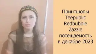 📈 Принтшопы Teepublic, Redbubble, Zazzle посещаемость в декабре 2023 #принтшопы #принтшоп